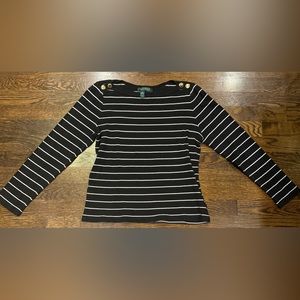 Ralph lauren black and white sweater size M